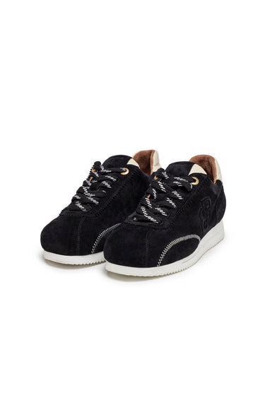 BAMBURI BA0077-01 black suede sneakers, perspective view