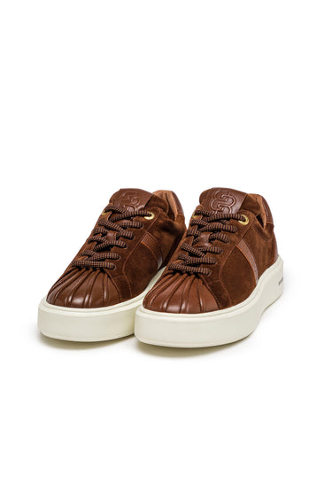 Brown Leather Platform Sneakers — view 1