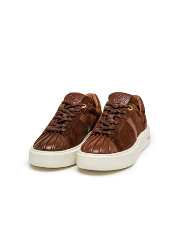 Brown Leather Platform Sneakers — view 1