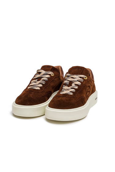 Brown Suede Platform Sneakers — view 1