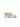 BAMBURI BA0082-00 beige leather sneakers with cream and gold laces, side view