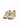 Beige Leather Chunky Sneakers with Straps and Studs