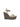 Gold Leather Wedge Sandals with Braided Platform
