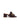 Brown Leather Heeled Mules with Fringe Detail