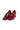 Burgundy Patent Leather Heeled Loafers with Gold Chain — view 1