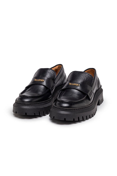 Black Leather Chunky Loafers — view 1