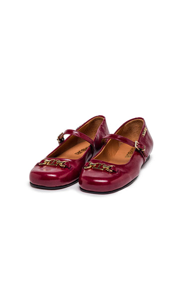 Burgundy Patent Leather Mary Jane Shoes — view 1