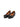 Black Leather Pointed-Toe Ballet Flats with Buckle and Studs
