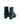 Deep Blue Leather Ankle Boots with Gold Hardware — view 5