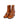 Camel Croc-Embossed Leather Ankle Boots
