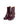 Burgundy Croc-Embossed Leather Ankle Boots