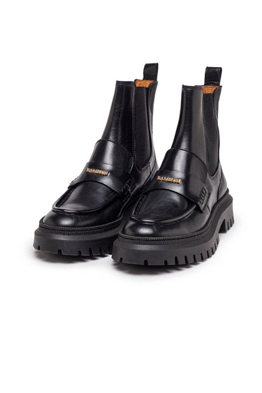 Black Leather Chunky Chelsea Boots — view 1