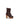 Brown Leather Platform Ankle Boots with Fringe — view 2
