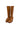 Botas de cano alto em pele camel com franjas
