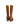 Camel Leather Knee-High Boots with Fringe — view 5