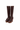 Brown Leather Knee-High Boots with Fringe