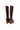 BE0046-01 — Brown leather knee-high boots with fringe — tras