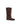 Rustic Brown Leather Tall Biker Boots with Studs — view 2