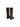 Rustic Brown Leather Tall Biker Boots with Studs — view 5