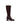 Brown Croc-Embossed Leather Knee-High Boots — view 2