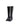 Black Leather Knee-High Boots with Studs