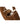 Braune Halbmondtasche aus Wildleder mit Logo-Charm — Ansicht 5