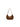 Braune Halbmondtasche aus Wildleder mit Logo-Charm — Ansicht 3