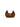 Braune Halbmondtasche aus Wildleder mit Logo-Charm — Ansicht 4