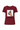 BAMBURI BQ0035-050 burgundy T-shirt with high-heel illustration on white print panel, front view
