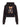 Black Cropped Hoodie with Bulldog Illustration