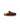 Braune Mule-Loafer aus Wildleder mit goldenem Logo