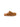 Camelfarbene Mule-Loafer aus Wildleder mit goldenem Logo