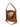 Open view of a cognac BAMBURI suede hobo bag showing its light textile lining and zipped pocket