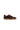 Brown Leather and Textile Sneakers with Chain-Detail Laces — view 2