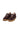 Brown Leather and Textile Sneakers with Chain-Detail Laces — view 1