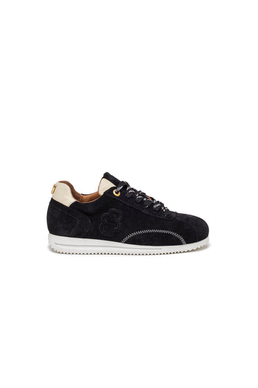 BAMBURI BA0077-01 black suede sneakers, side view