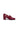 Burgundy Patent Leather Heeled Loafers with Gold Chain — view 2
