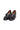 Black Leather Heeled Loafers with Studs and Gold Chain — view 1