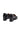 Black Leather Heeled Loafers with Studs and Gold Chain — view 5