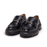 Mocassins robustos em pele preta