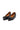 Black Leather Square-Toe Flats with Studded Buckle Strap - view 1
