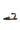 Black Leather Pointed Flats with Studded Ankle Strap — view 2