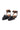 Black Leather Pointed Flats with Studded Ankle Strap — view 1