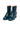 Deep Blue Leather Ankle Boots with Gold Hardware — view 1