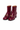 Burgundy Leather Ankle Boots with Gold-Tone Hardware