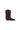Brown Leather Western Boots with Fringe — view 2
