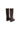 Rustic Black Leather Tall Biker Boots with Studs — view 5