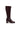 Brown Croc-Embossed Leather Knee-High Boots — view 2