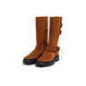 Botins em pele camel com sola robusta