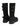 BE0052-01 — Black leather knee-high boots with buckles — rear pair